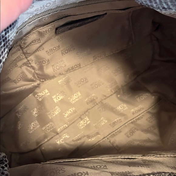 Michael Kors Black and Gray Snake Print Shoulder Bag - Picture 8 of 8